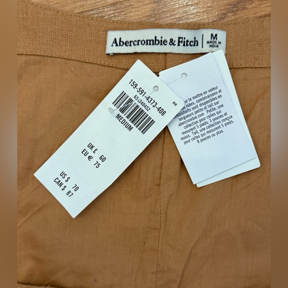 Abercrombie & Fitch, Sleeveless Tan Linen mini dress - Picture 4 of 8